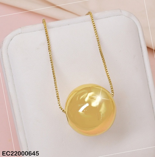 [EC22000645] CADENA DOR. DIJE ATRAVESADO PELOTA GRANDE F5092-334