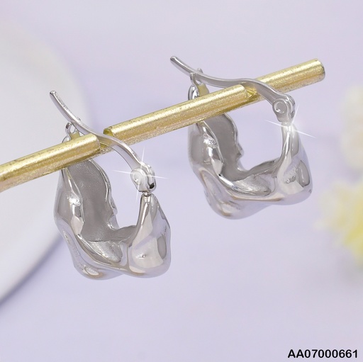 [AA07000661] ARGOLLAS PLAT.CUADROS ANCHAS RELIEVE KE110104