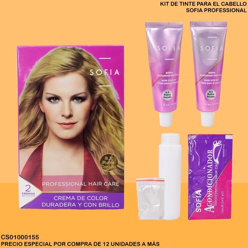 [CS01000155] TINTE SOFIA TONO RUBIO DORADO HC83