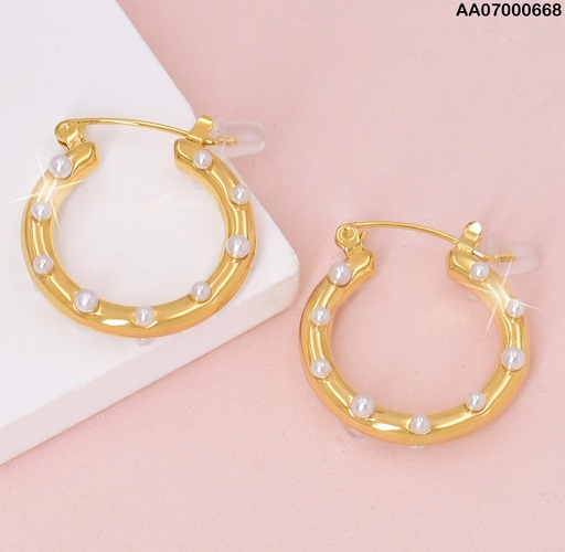 [AA07000668] ARGOLLA DOR PERLAS ALREDEDOR EA936-45