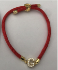 [EP18000580] PULSERA ROJA LETRA "G" ZIRC. BE253-5