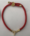 [EP18000596] PULSERA ROJA LETRA "P" ZIRC. BE269-5