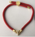 [EP18000602] PULSERA ROJA LETRA "T" ZIRC. BE275-5