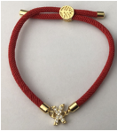 [EP18000610] PULSERA ROJA LETRA "X" ZIRC. BE283-5