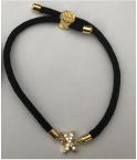 [EP18000611] PULSERA NEGRA LETRA "X" ZIRC. BE284-5