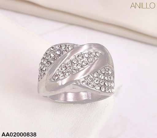 [AA02000838] ANILLO PLAT 3 OVALOS  ZIRC RA216-305
