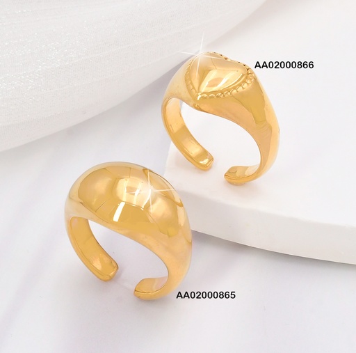 [AA02000866] ANILLO DOR CORAZON PELOTITAS ALREDEDOR RA279-305