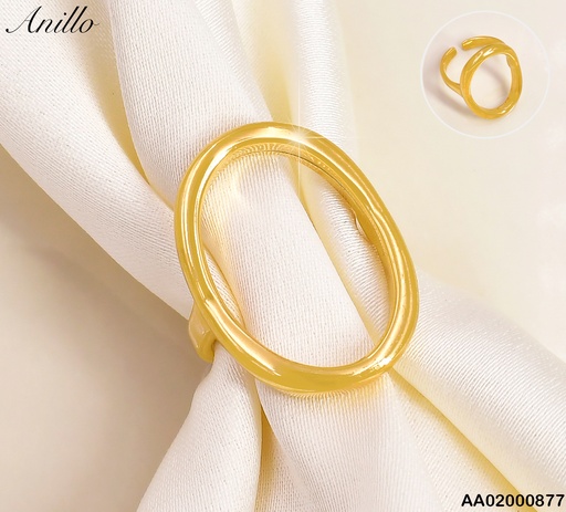 [AA02000877] ANILLO DOR CROQUI OVALO LISO RA323-305