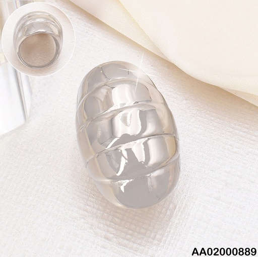 [AA02000889] ANILLO PLAT OVALO RAYAS HORIZONTAL RA336-305