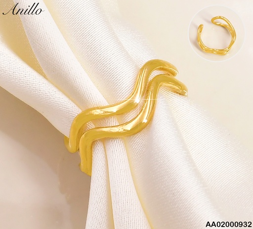 [AA02000932] ANILLO DOR DOBLE FILA EN CURVA RA427-305