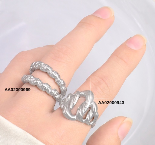 [AA02000943] ANILLO PLAT OVALOS ENTRELAZADOS RA438-305