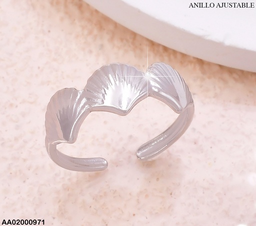 [AA02000971] ANILLO PLAT 3 OSTRAS RA520-45