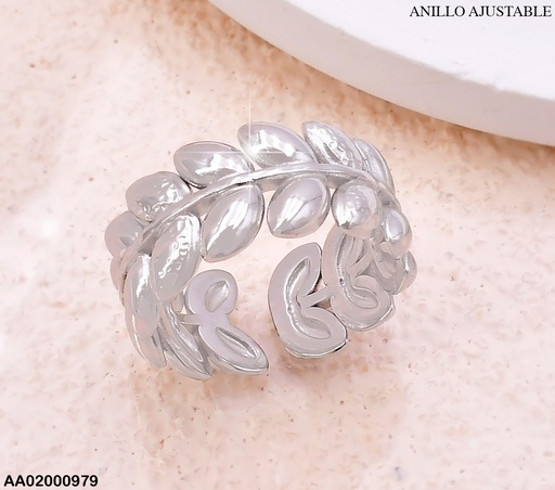 [AA02000979] ANILLO PLAT. HOJITAS EN HORIZONTAL RA528-311