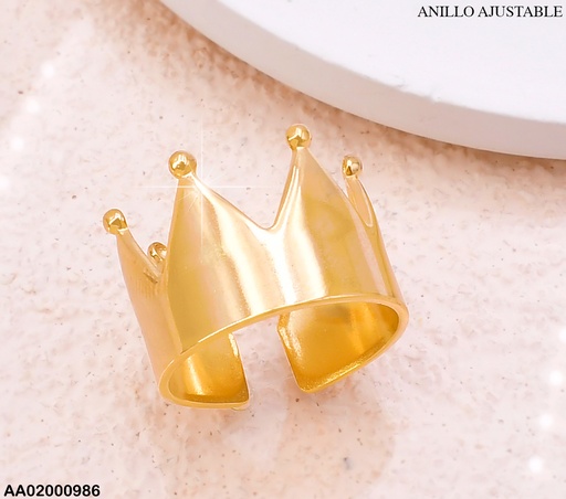 [AA02000986] ANILLO CORONA LISA/ PELOTITAS RA537-311