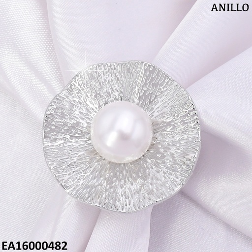 [EA16000482] ANILLO PLAT. BASE RD C/PERLA CENTRO RE110-268