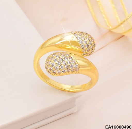 [EA16000490] ANILLO EXTREMOS CENTRO OVALADOS ZIRC. RE120-268