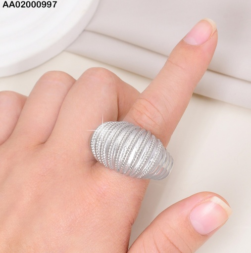 [AA02000997] ANILLO PLAT OVALADO RAYAS TORNEADAS EN HORIZONTAL VD085001-113