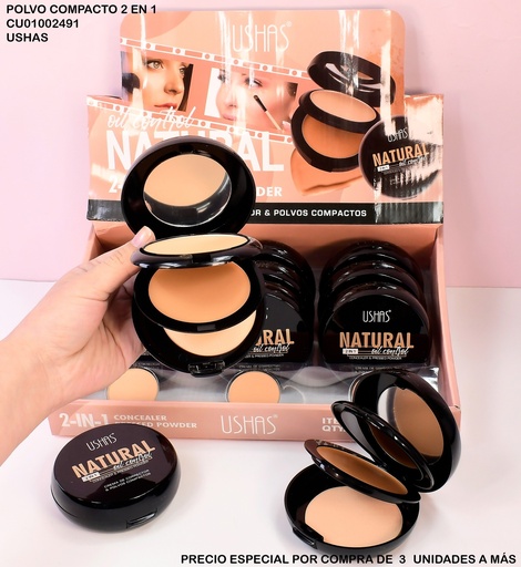 [CU01002491] POLVO COMPACTO/CORRECTOR USHAS UF015 A
