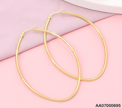 [AA07000695] ARGOLLAS DORADAS OVALADAS 70MM S953 (AT)