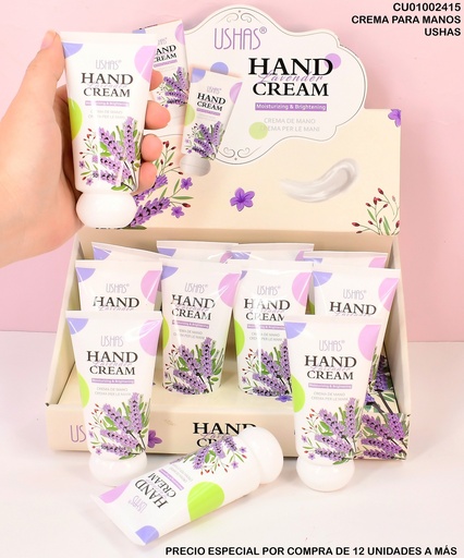 [CU01002415] CREMA DE MANOS LAVANDA USHAS HA386