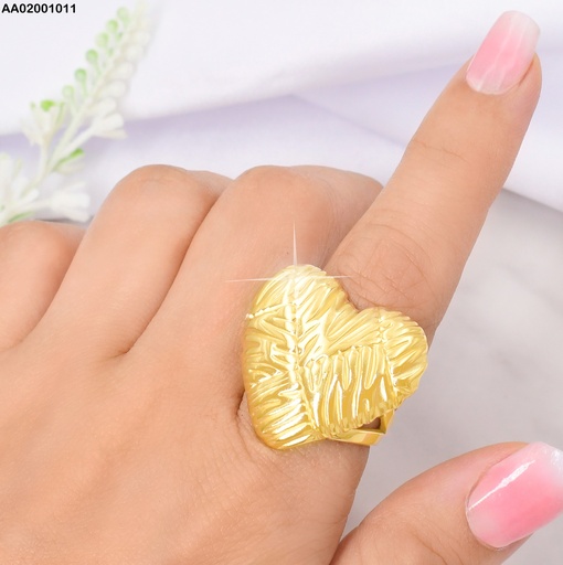 [AA02001011] ANILLO AJUSTABLE CORAZON LINEAS ATRIGRADAS 084321
