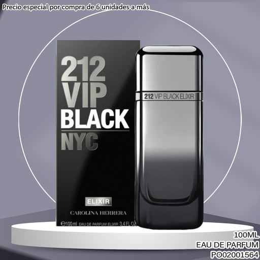 [PO02001564] PERFUME 212 VIP BLACK NYC ELIXIR CAROLINA HERRERA 100ML EDP