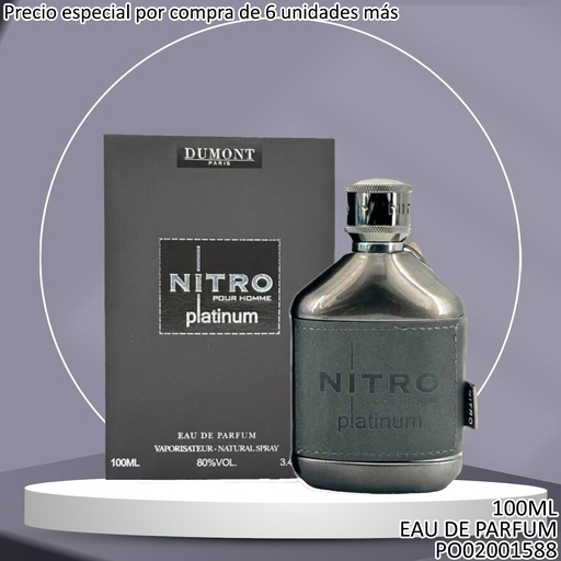 [PO02001588] PERFUME NITRO POUR HOMME PLATINUM DUMONT EDP 100ML
