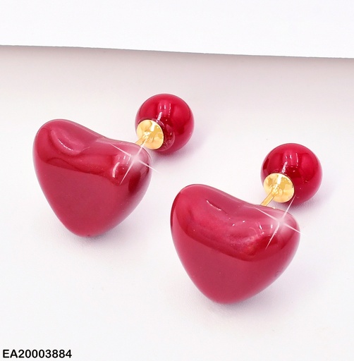 [EA20003884] ARETES PELOTA/CORAZON INFLADO ROJO EE3873-9