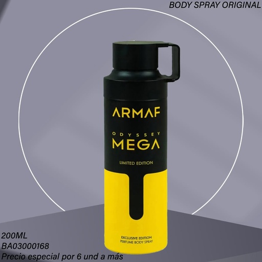 [BA03000168] BODY SPRAY ARMAF ODYSSEY MEGA MEN 200ML