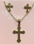 [AJ01005360] JUEGO PLACA CRUZ LISA EC. SA698-143
