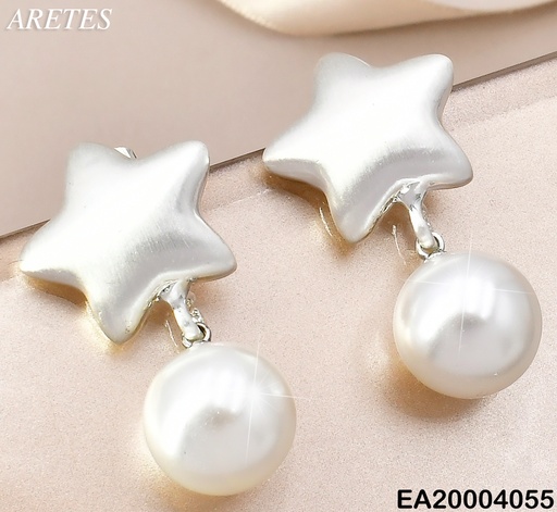 [EA20004055] ARETES ESTRELLA PLAT. C/PERLA COLGANTE EE2193-301