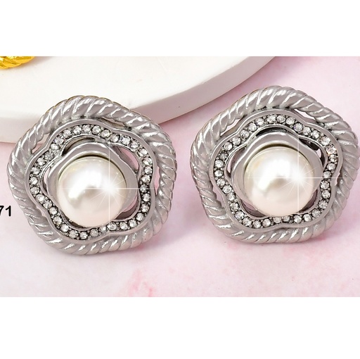 [AA06003371] ARETES PLAT.RD TORN/ZIRC/DOR CENTRO PERLA VD085021-113