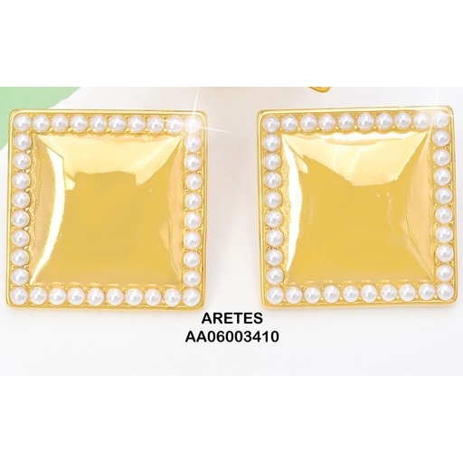 [AA06003410] ARETES CUADRO BORDE PERLITAS VD084361-113