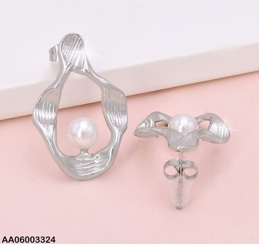[AA06003324] ARETES PLAT.CROQUI OVALO IRRE,PLANO/RAYADO EA1036-45