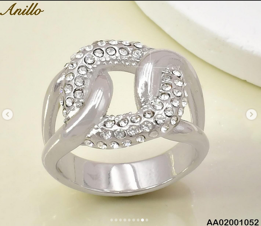 [AA02001052] ANILLO PLAT- LINEAS ENTRELAZADAS ZIRC.-LISOS RA214-305