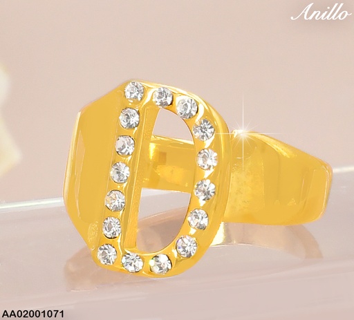 [AA02001071] ANILLO DOR ZIRC LETRA"D" RA519-305