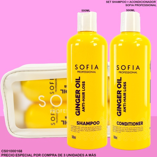 [CS01000168] SET SHAMPOO+ACOND. GINGER SOFIA PROFESIONAL 500ML