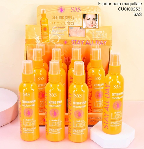 [CU01002531] SPRAY STAY ALL DAY FIJADOR MAQUILLAJE ORANGE (SAS) SAC004-2