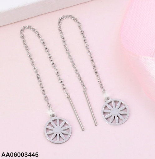 [AA06003445] ARETES PLAT.VIOLADORAS RUEDA CARRETA A8588