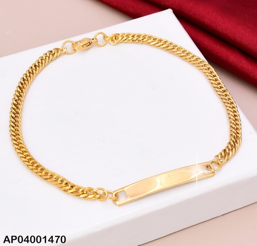 [AP04001470] PULSERA INFANTIL FINA C/PLACA ESLAB PQ.DOBLE S1744