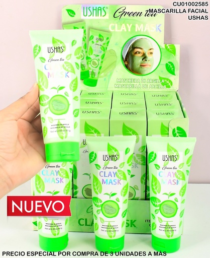 [CU01002585] MASCARILLA DE ARCILLA GREEN TEA USHAS HA333