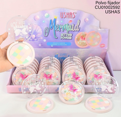 [CU01002592] POLVO COMPACTO FIJADOR MERMAID  USHAS UF024 (01)