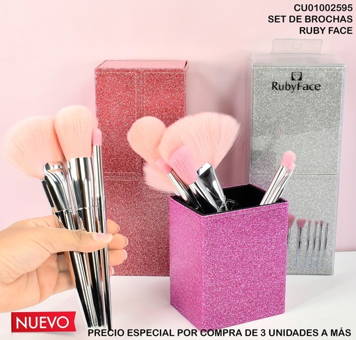 [CU01002595] SET BROCHAS 7PCS ESTUCHE ESCARCHADO CTST07