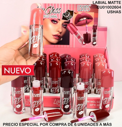 [CU01002604] LIPGLOSS MATTE USHAS TONOS SURTIDOS LG2520|