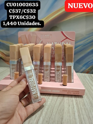 [CU01002635] CORRECTOR NATURAL USHAS TONOS SURTIDOS UC008A