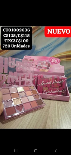 [CU01002636] PALETA 20 SOMBRAS SWEET HEART FEBBLE FBF010