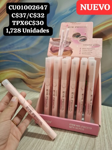 [CU01002647] LAPIZ SOMBRAS PARA OJOS FBC019 COL.SURTIDOS