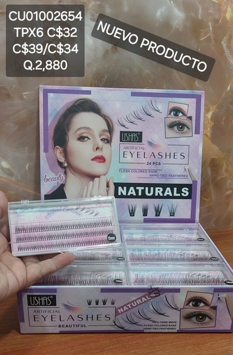 [CU01002654] PESTAÑAS USHAS BEAUTY NATURAL CT535