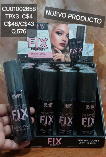 [CU01002658] SPRAY SELLADOR DE MAQUILLAJE FIX USHAS UC054