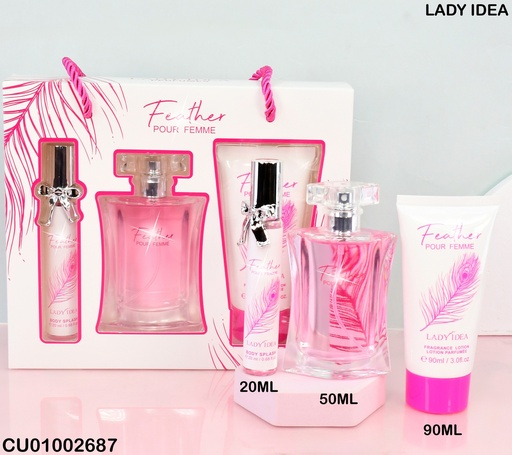 [CU01002687] SET (3) PIEZAS FEATHER POUR HOME LD5003